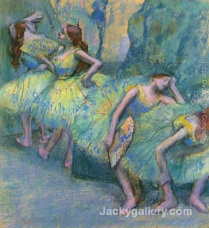 Ballet Dancers in the Wings by Edgar Degas paintings reproduction